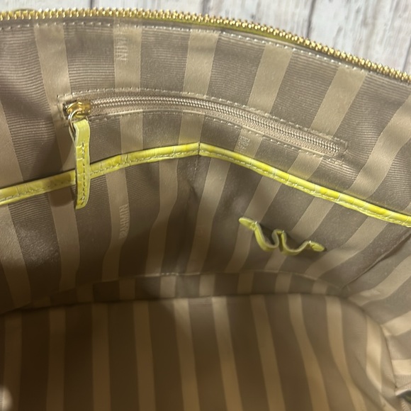 Brahmin Vivian Limelight La Scala Color Block Satchel - Picture 12 of 14